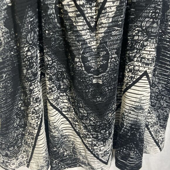 ANN TAYLOR LOFT black white chevron artsy scoop neck sleevless shift dress 4 - Picture 4 of 10